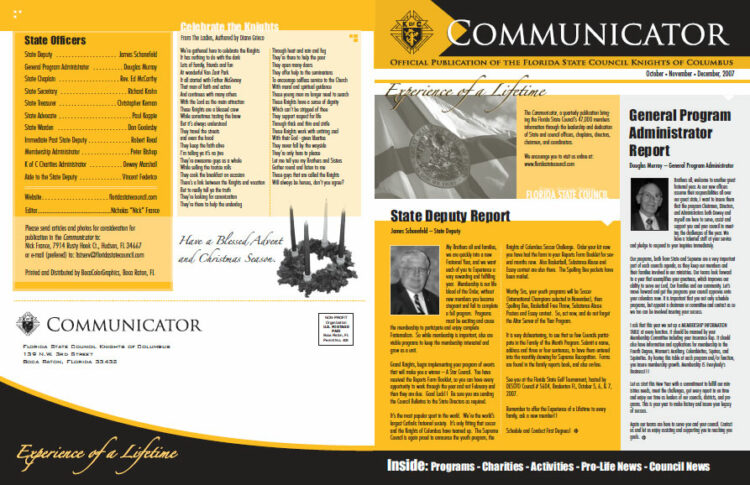 Florida State KofC Communicator Newsletter