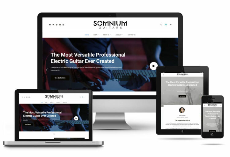 Somnium Guitars Website Redesign
