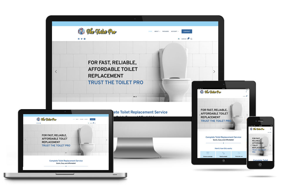 Web Design, The Toilet Pro Website