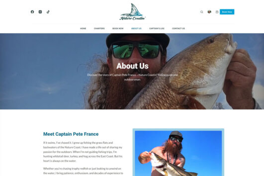 Nature Coastin' Charters Website