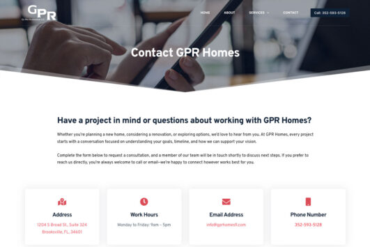 GPR Homes Website