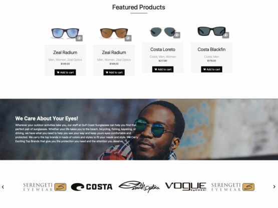 Gulf Coast Sunglasses Website