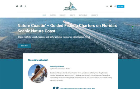 Nature Coastin' Charters Website