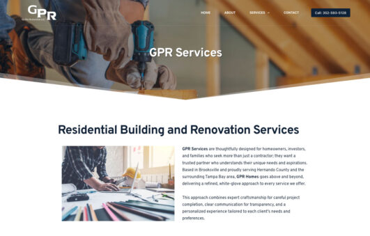 GPR Homes Website